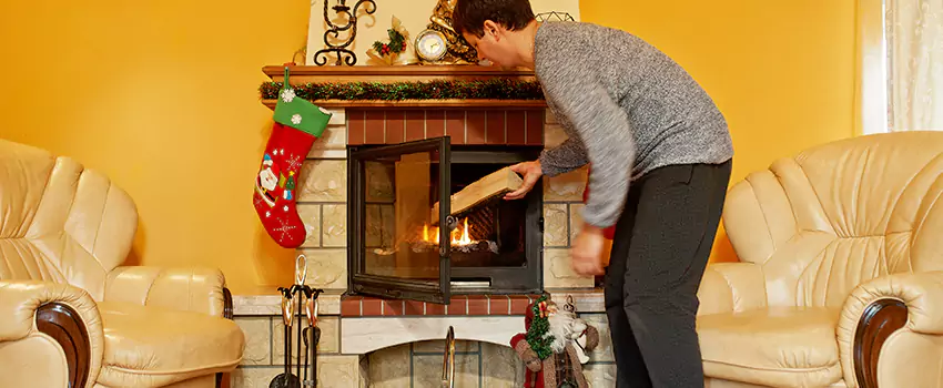 Rusted Metal Fireplace Restoration in Newnan, Georgia